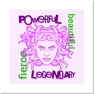 Women's Empowerment Medusa | Powerful, Fierce, Beautiful, Legendary Women light Posters and Art